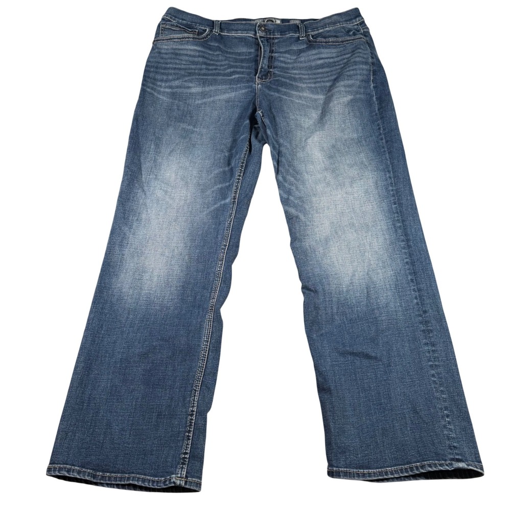 BKE Seth Jeans Mens 40R (FITS 40x31) Blue Straight Leg Stretch Medium Wash Denim